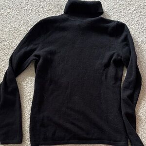Black cashmere Turtleneck Sweater S/M